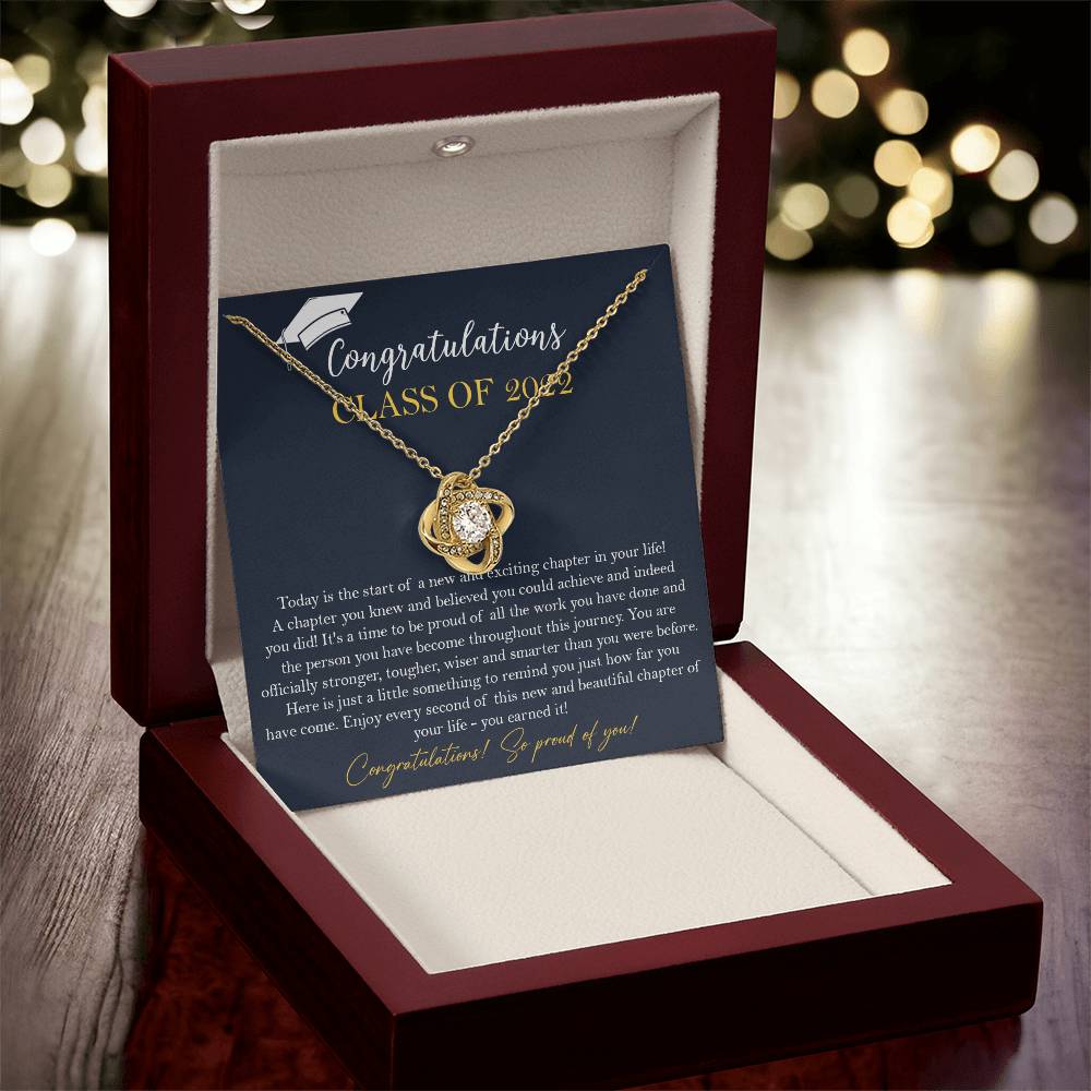 Class Of 2022 Graduation Gift Necklace Graduation Gift F Love Knot Necklace
