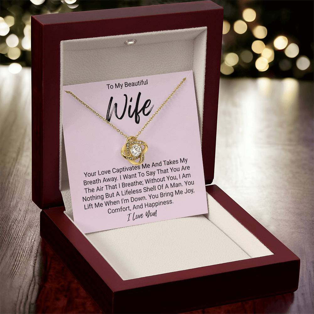 My Beautiful Wife - Love Knot Necklace Love Knot Necklace