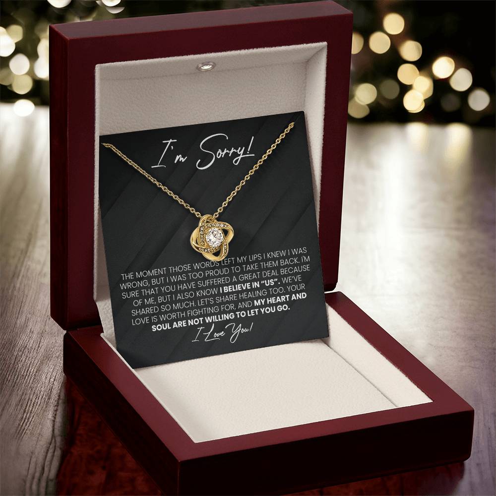 I'm Sorry Love Knot Necklace