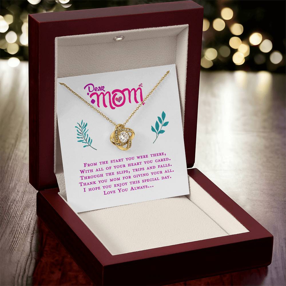 Gift For My Mom Love Knot Necklace