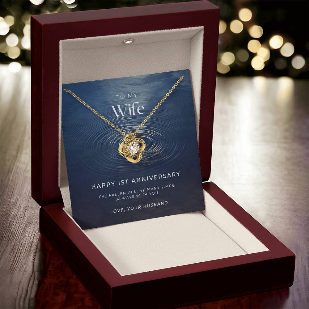 1 Year Anniversary Gift For Wife 1 Year Anniversary Gifts 1 Year Wedding Anniversary Gift Ideas 1St Wedding Anniversary Gift F(4) Love Knot Necklace