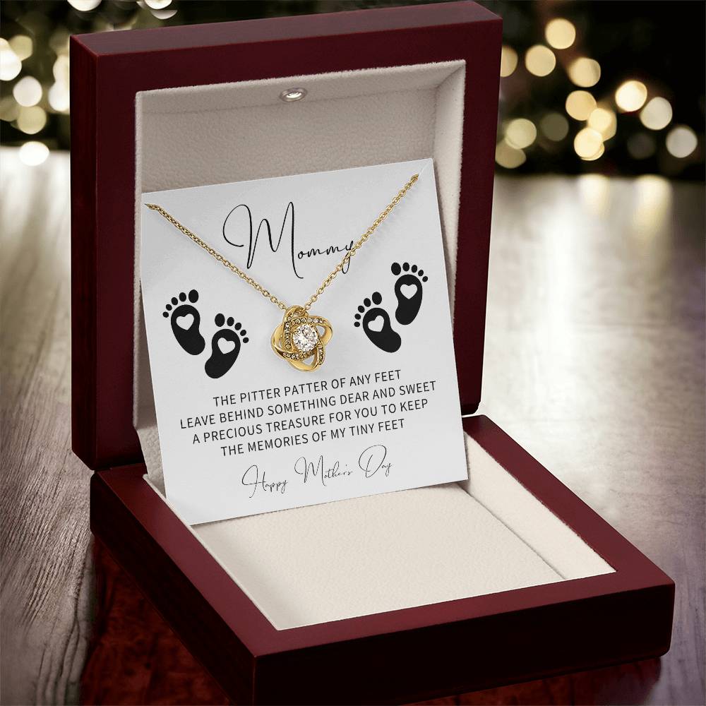 Mothers Day Gift From Baby Pregnant Wife Gift New Mom Gift From Husband Mommy To Be Gift First Time Mom Gifts 1St Mothers Day Gift Love Knot Necklace
