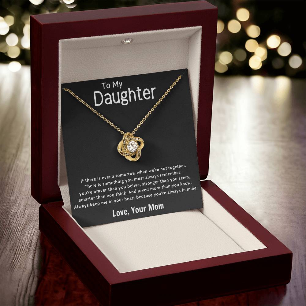 Gift For Daughter From Mom Daughter Mother Necklace Daughter Gift From Mom To My Daughter Daughters Birthday Unique Grown Up Daughter 1 Love Knot Necklace
