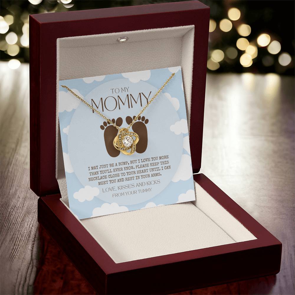 New Mom Birthday Pregnant Wife Birthday Gift Birthday Gift For Pregnant Wife Jewelry For Pregnant Wife Expecting Wife Birthday Love Knot Necklace