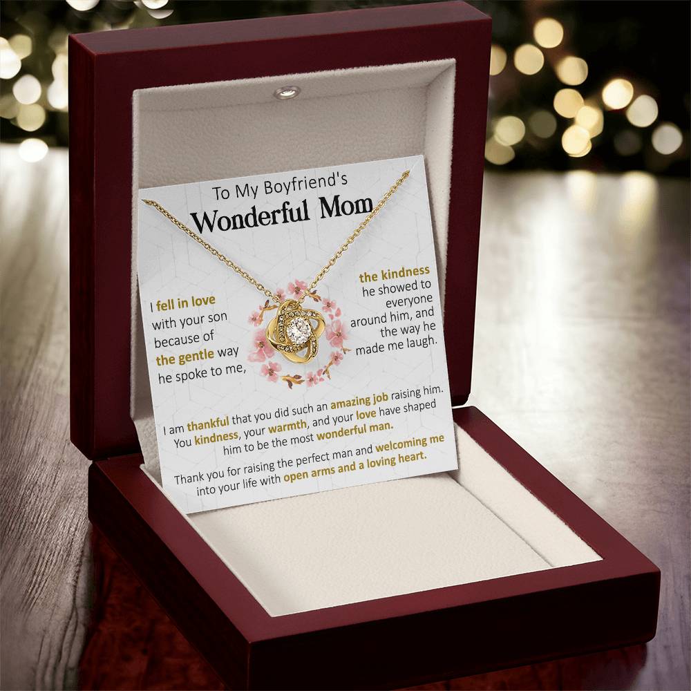 Gift For Boyfriend's Mom Gentle Way Kindness Warmth Love Knot Necklace Love Knot Necklace
