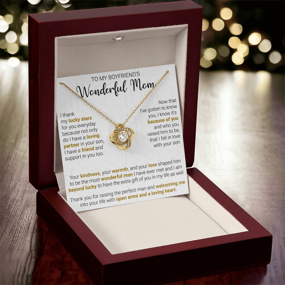 Gift For Boyfriend's Mom - Lucky Stars - Love Knot Love Knot Necklace