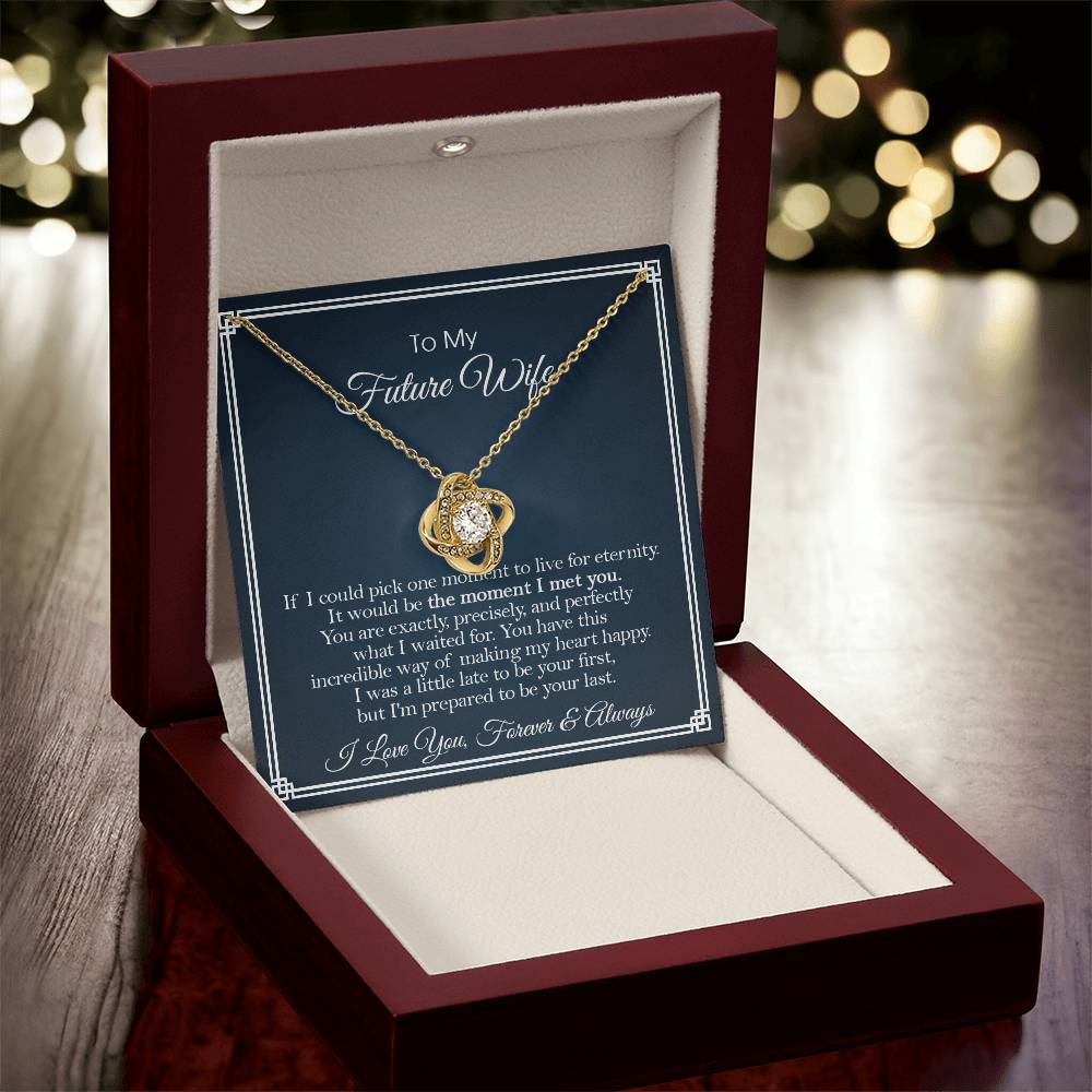 To My Future Wife Necklace Sentimental Gift For Future Wife Birthday Gift Anniversary Gift Love Knot Necklace