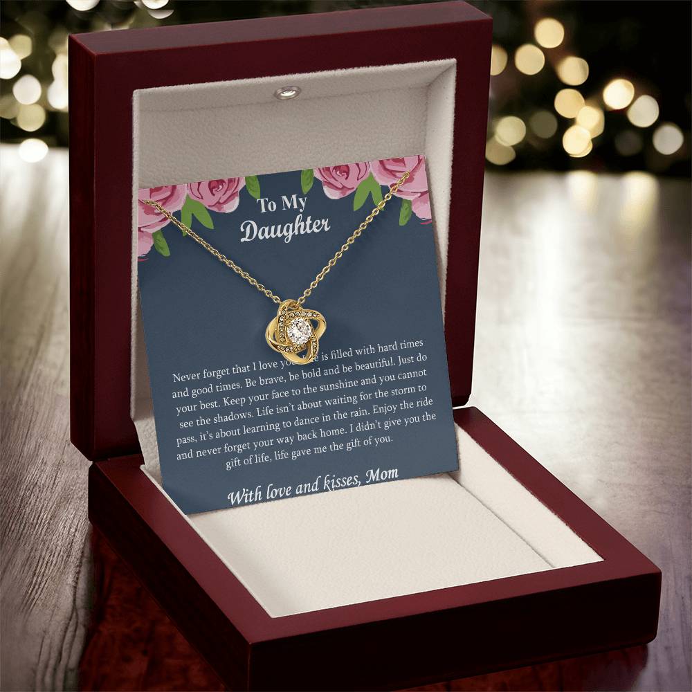 The Best Gift For Your Daughter - Valentine's Day Gift For Daughter From Mother Spiritual Meaning Gift For Daughter Dau Love Knot Necklace