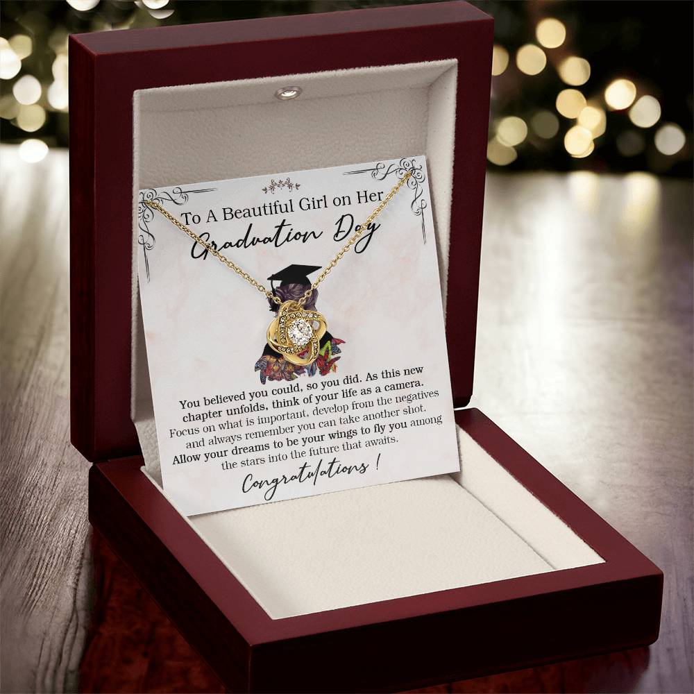 Graduation Gift For Her High School College Graduation Daughter Graduation Jewelry Gift Love Knot Necklace