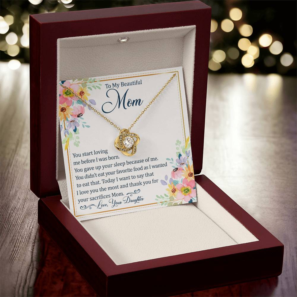 Mother's Day Happy Birthday Or Just To Say Love You Mom - 11 Love Knot Necklace