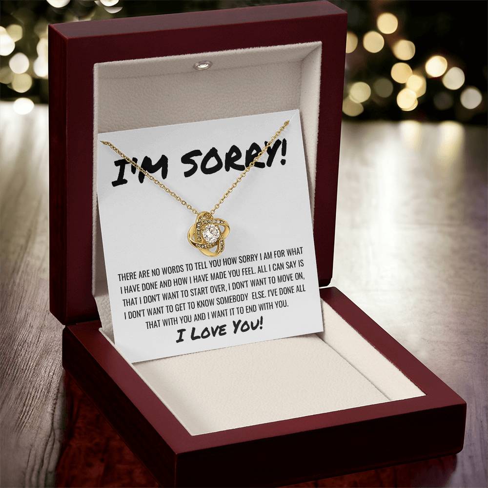 Heartfelt Apology Necklace Love Knot Necklace