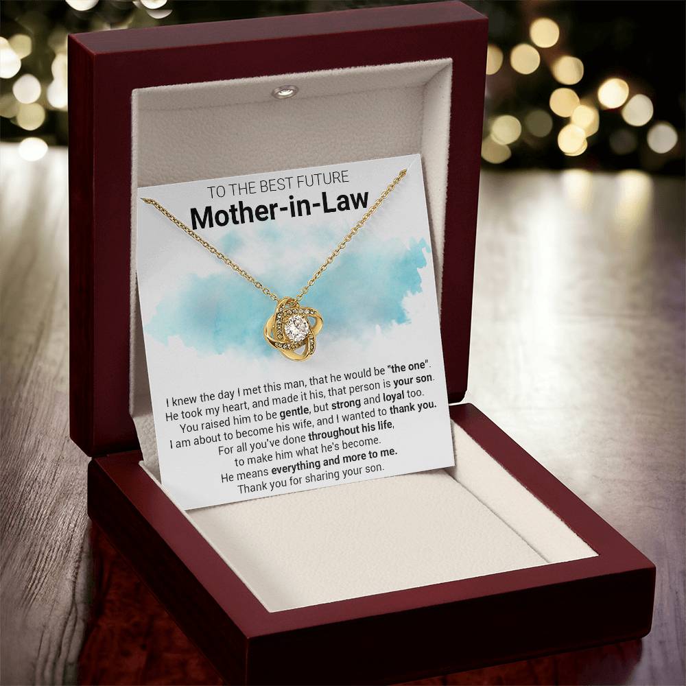 Gift For Future Mother-In-Law The One Love Knot Necklace Love Knot Necklace