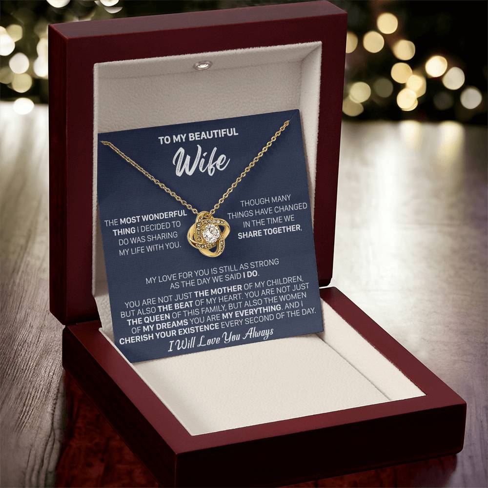Gift For Wife - Lux I Do The Mother Love Knot Necklace Love Knot Necklace