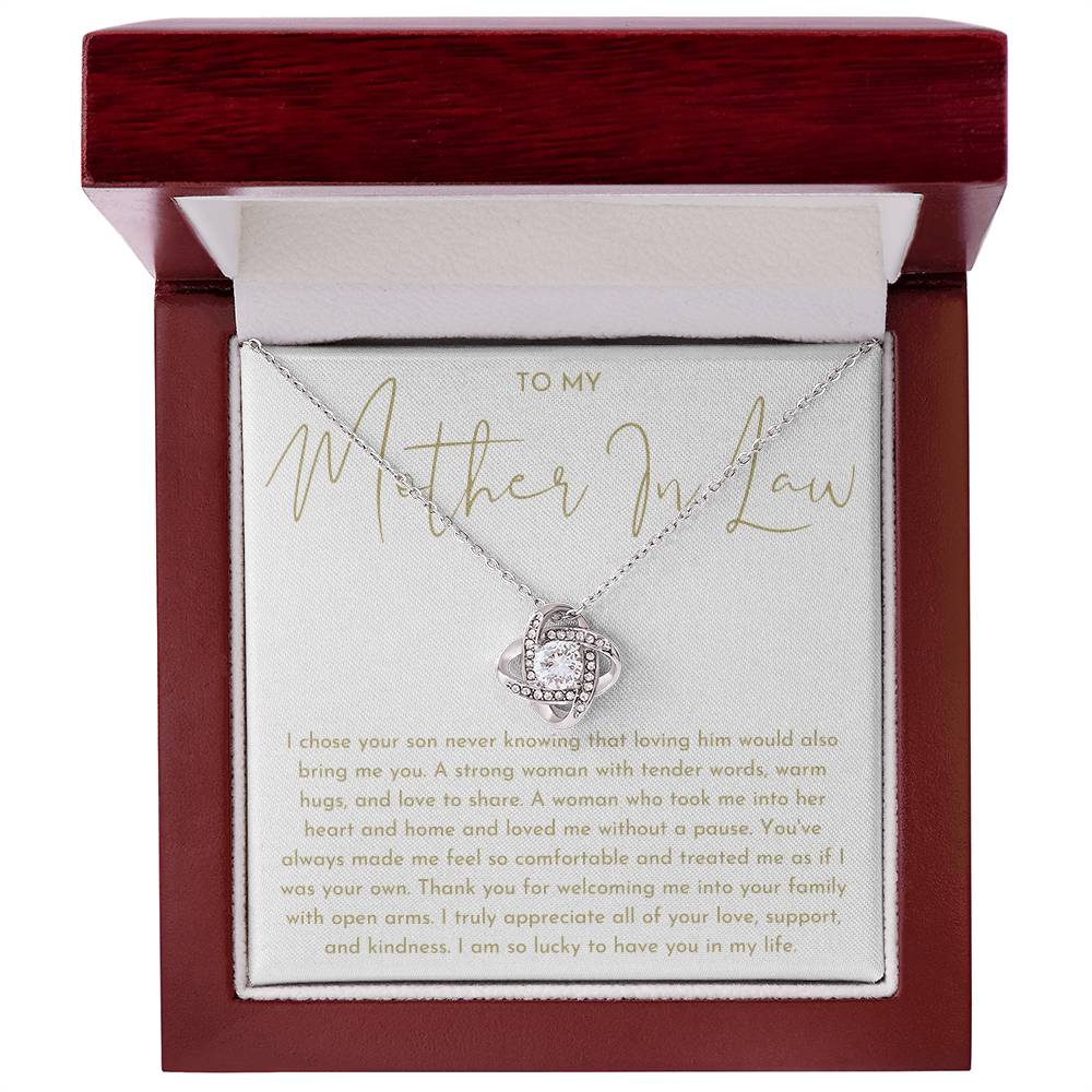 Mother In Law Wedding Gift - Love Knot Necklace Love Knot Necklace