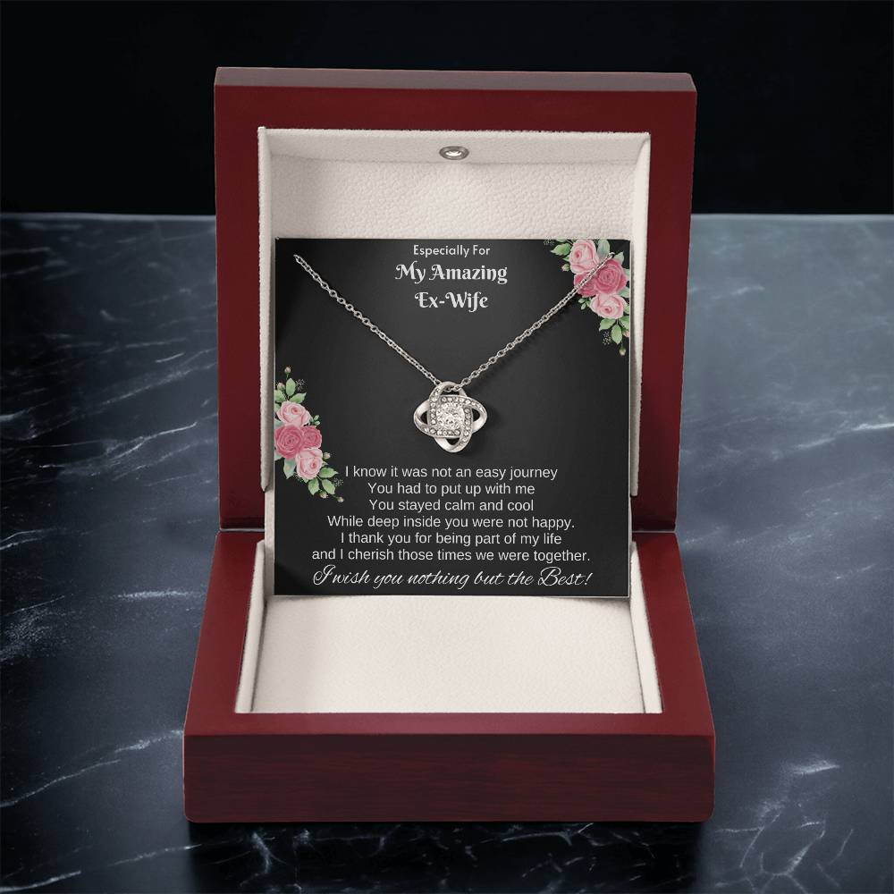 The  Ex-Wife Divorced Departing Gift Former Wife For My Ex Birthday Mother's Day Breakup Gift Friendship P Love Knot Necklace