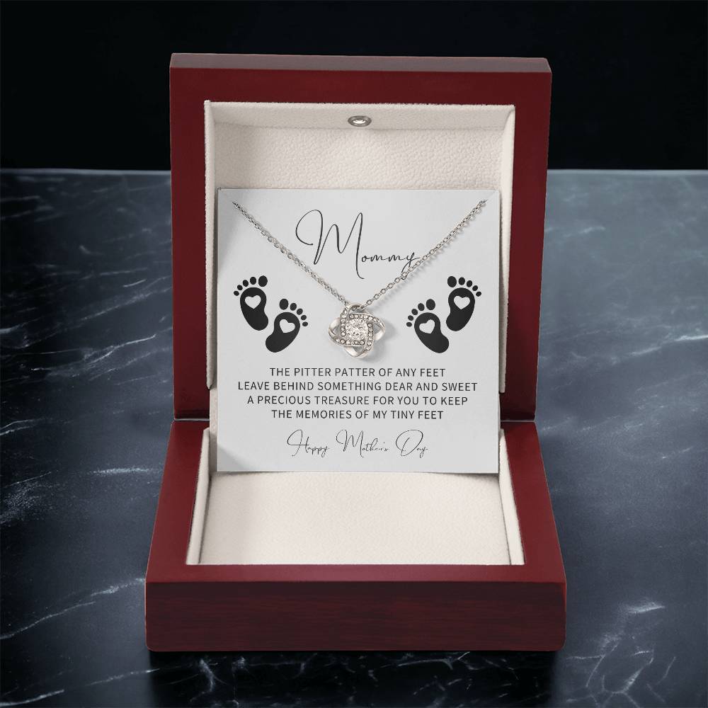 Mothers Day Gift From Baby Pregnant Wife Gift New Mom Gift From Husband Mommy To Be Gift First Time Mom Gifts 1St Mothers Day Gift Love Knot Necklace