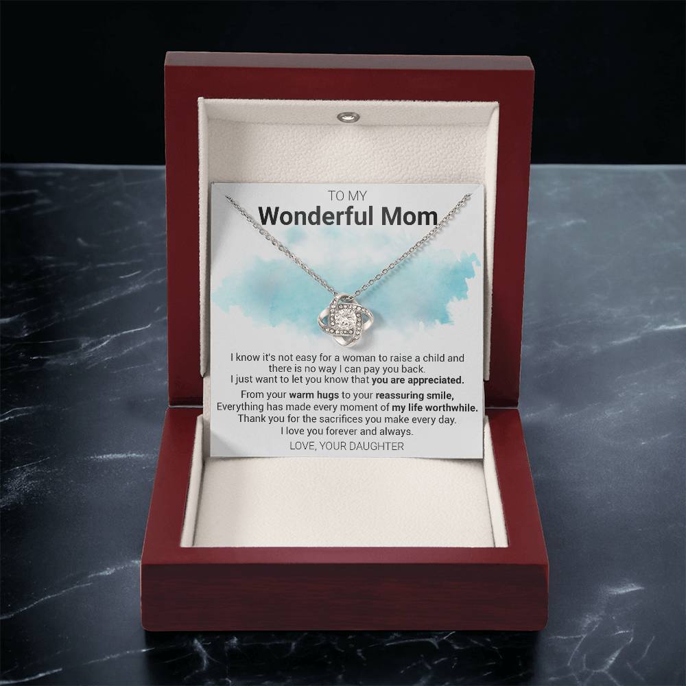 Gift For Mom - A Child - Love Knot Love Knot Necklace