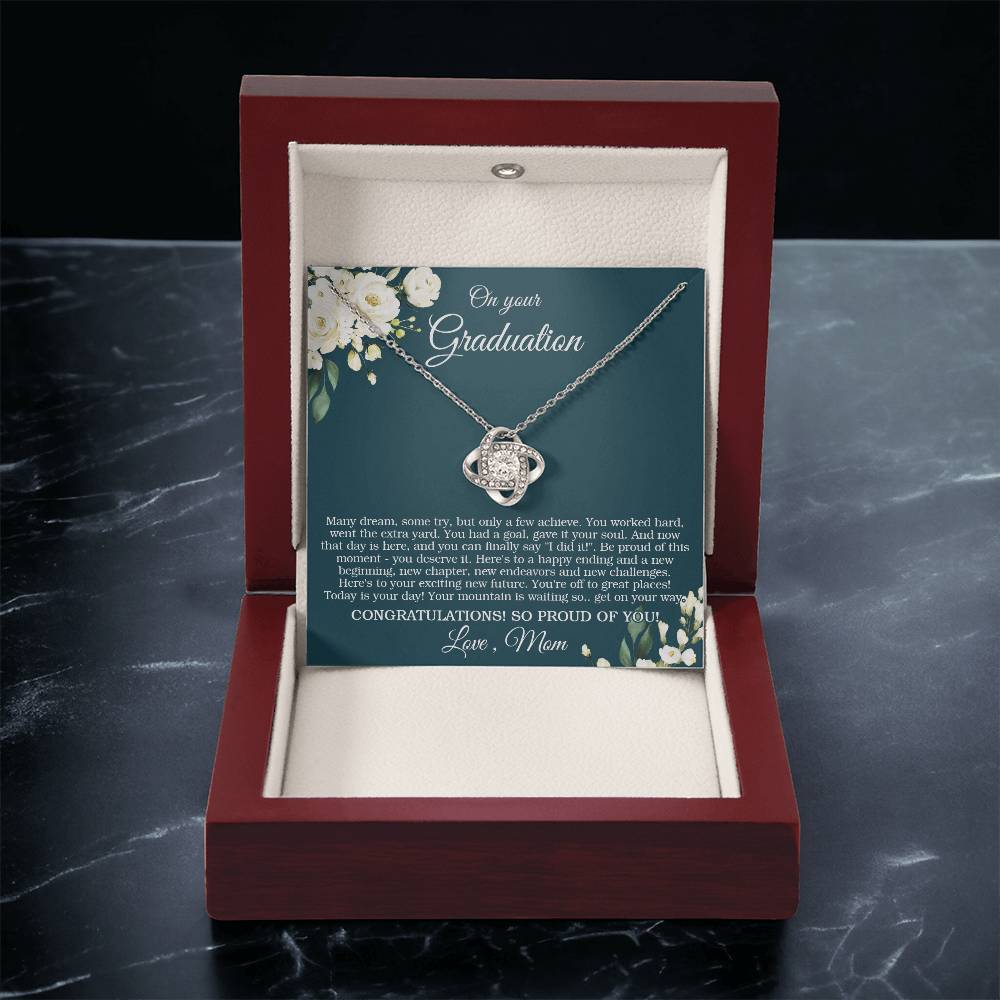 Graduation Gift For Daughter High School College Graduation Class Of 2022 Love Knot Necklace