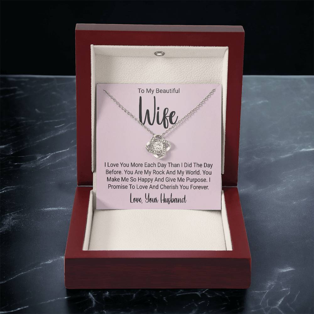 Love Knot Necklace - Gift For Wife Love Knot Necklace