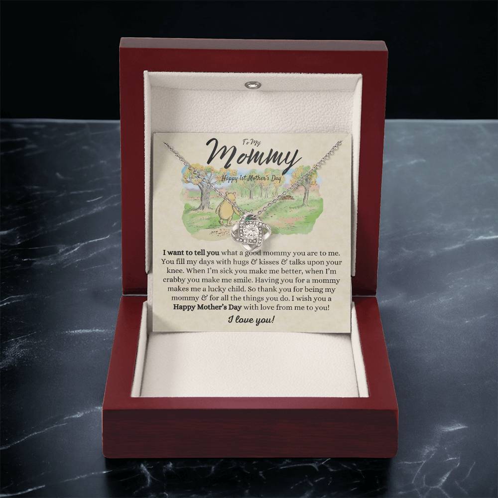 Mothers Day Gifts From Baby 1St Time Mothers Day Gift Mothers Day Necklace Gifts First Time Mom Mothers Day Gift From Baby Love Knot Necklace