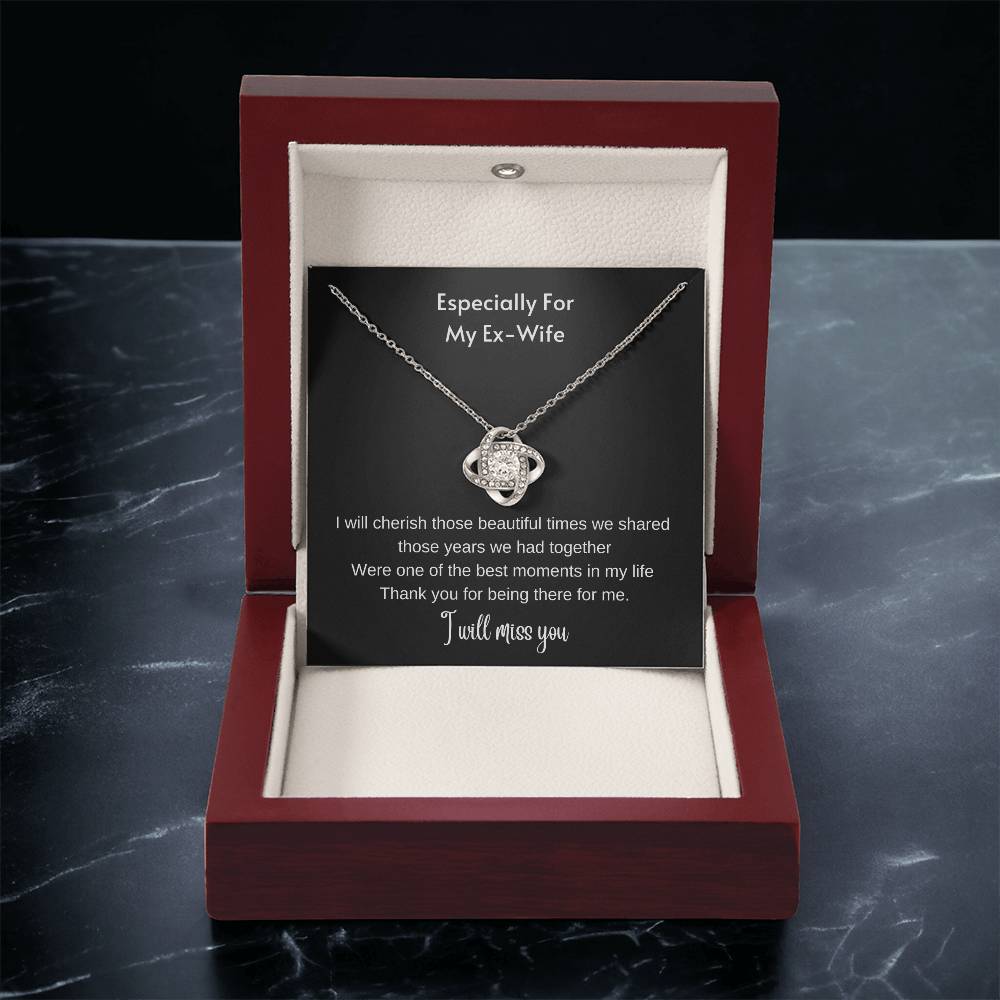 Ex-Wife Divorced Departing Gift Former Wife For My Ex Birthday Mother's Day Breakup Gift Friendship P Love Knot Necklace