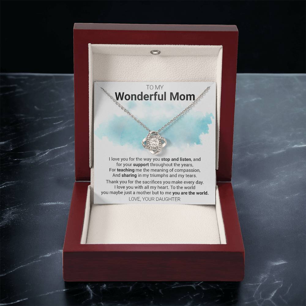 Gift For Mom - Your Support - Love Knot Love Knot Necklace