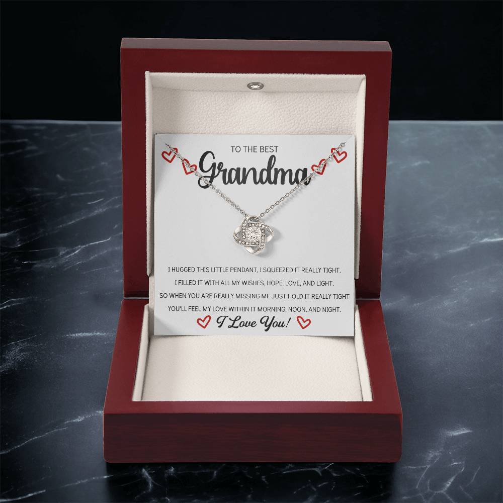 Grandma Necklace Gifts For Grandma From Granddaughter Or Grandson Mothers Day Gift Ideas For Grandma Best Grandma Ever Love Knot Necklace