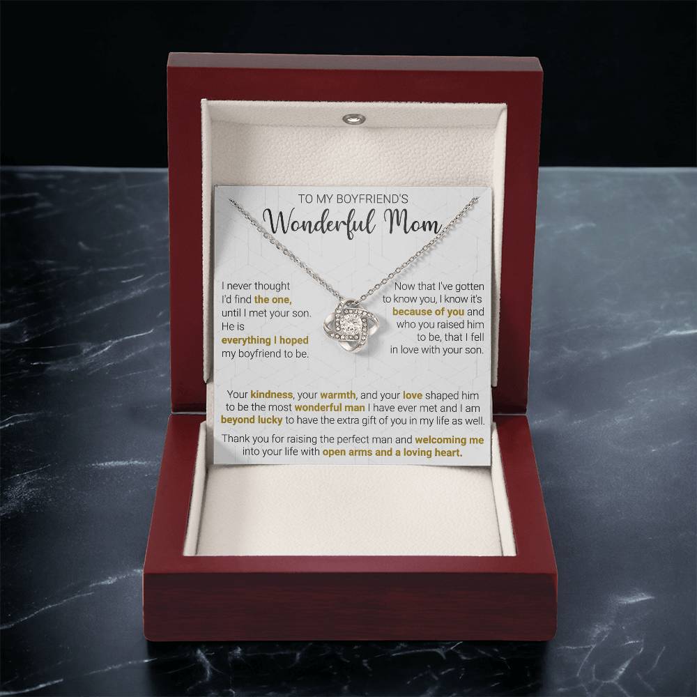 Gift For Boyfriend's Mom - Everything I Hope - Love Knot Love Knot Necklace