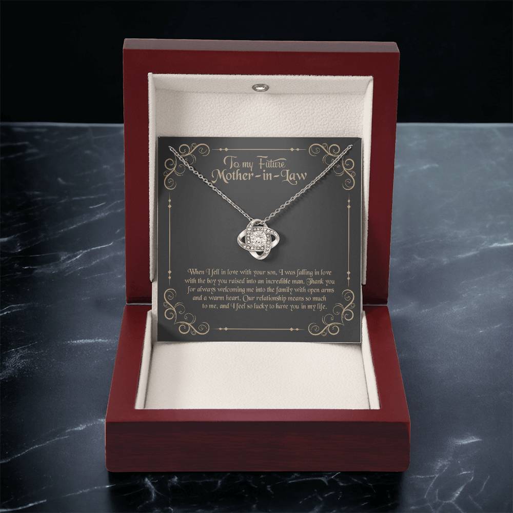 To My Future Mother In Law Love Knot Necklace