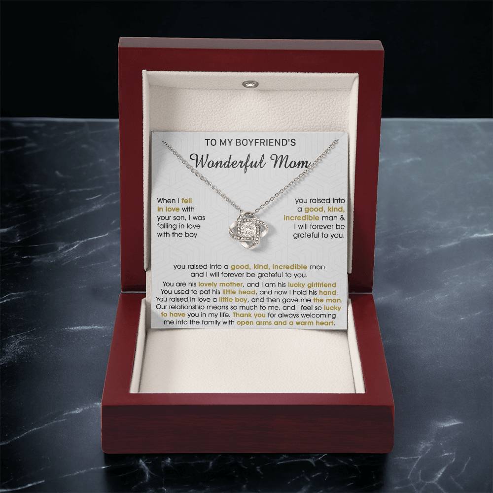 Gift For Boyfriend's Mom - Lovely Mother - Love Knot Love Knot Necklace