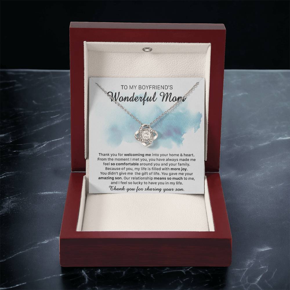 Gift For Boyfriend's Mom Comfortable More Joy Love Knot Necklace Love Knot Necklace