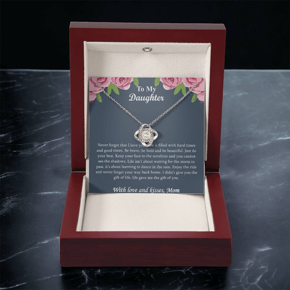 The Best Gift For Your Daughter - Valentine's Day Gift For Daughter From Mother Spiritual Meaning Gift For Daughter Dau Love Knot Necklace