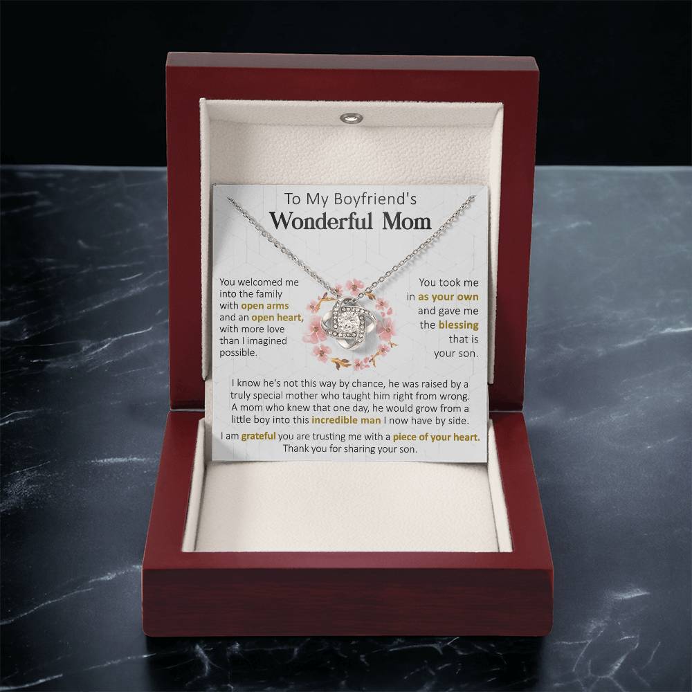 Gift For Boyfriend's Mom Welcomed By Chance Love Knot Necklace Love Knot Necklace