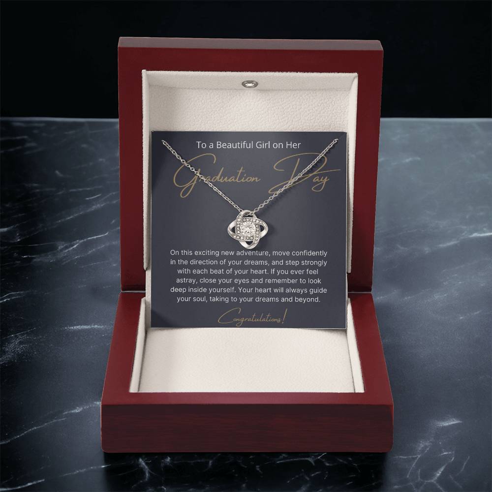 Gift For Girls On Graduation  Love Knot Necklace