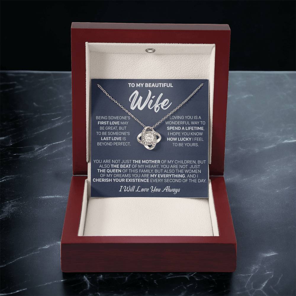 Gift For Wife - Being First The Mother Love Knot Necklace Love Knot Necklace