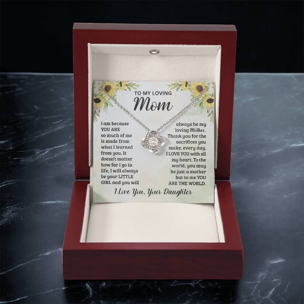 Mothers Day Gifts From Daughter - Love Knot Necklace Love Knot Necklace