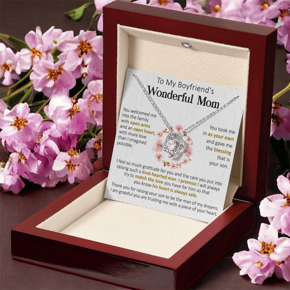 Gift For Boyfriend's Mom Welcomed Kind Hearted Love Knot Necklace Love Knot Necklace