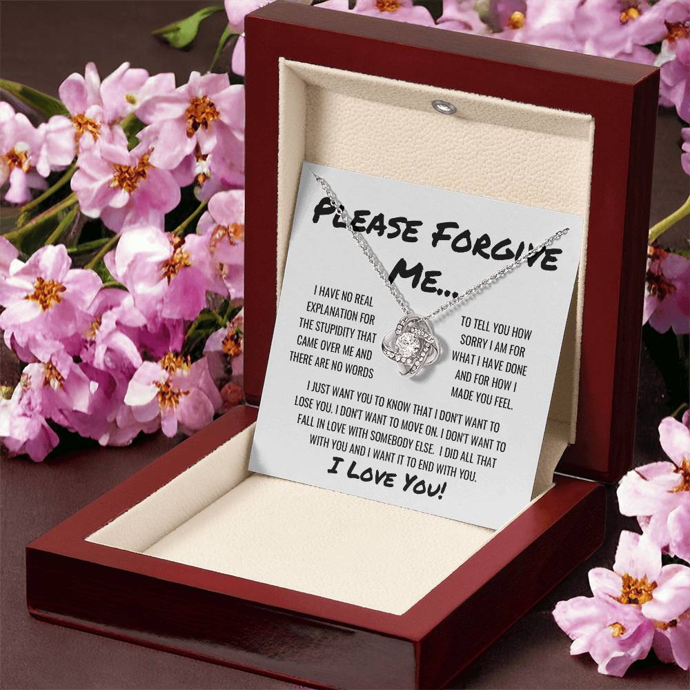Sorry Forgive Me Apology Ne Love Knot Necklace