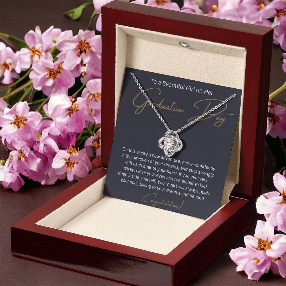 Gift For Girls On Graduation  Love Knot Necklace