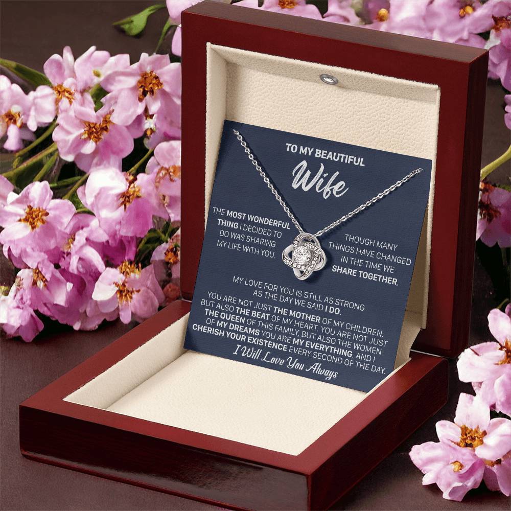 Gift For Wife - Lux I Do The Mother Love Knot Necklace Love Knot Necklace