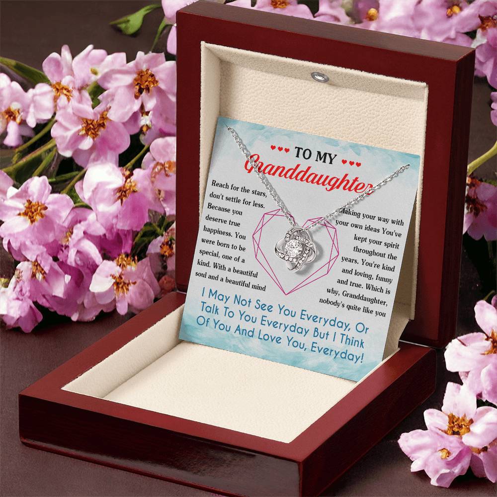 To My Granddaughter Necklace From Grandma Love Knot Necklace