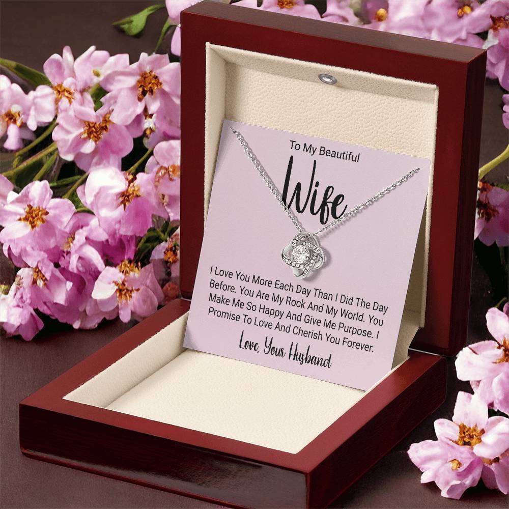 Love Knot Necklace - Gift For Wife Love Knot Necklace