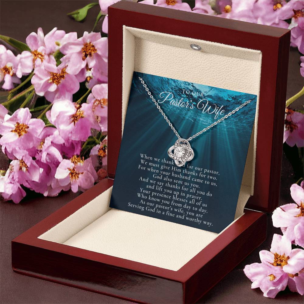 Pastors Wife Appreciation Gift Necklace Bible Study Gift Christmas Present For Pastors Wife Best Preacher Wife Gift Priest Wife Gift 1 Love Knot Necklace