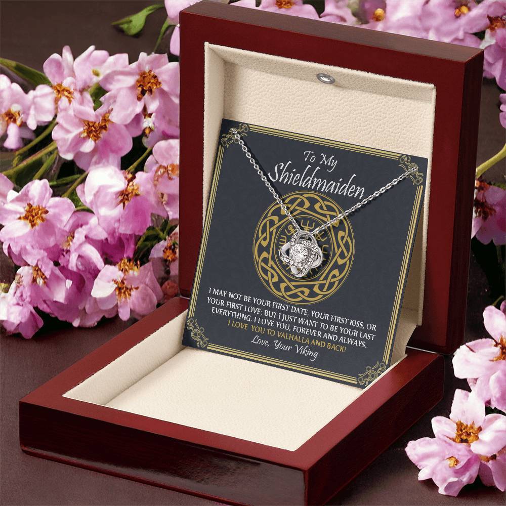 To My Shieldmaiden Knot Necklace Gift For Wife Girlfriend Anniversar Love Knot Necklace