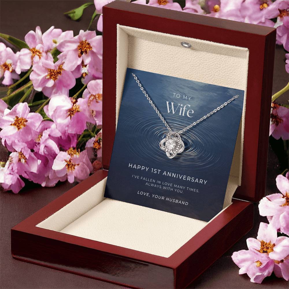 1 Year Anniversary Gift For Wife 1 Year Anniversary Gifts 1 Year Wedding Anniversary Gift Ideas 1St Wedding Anniversary Gift F(4) Love Knot Necklace