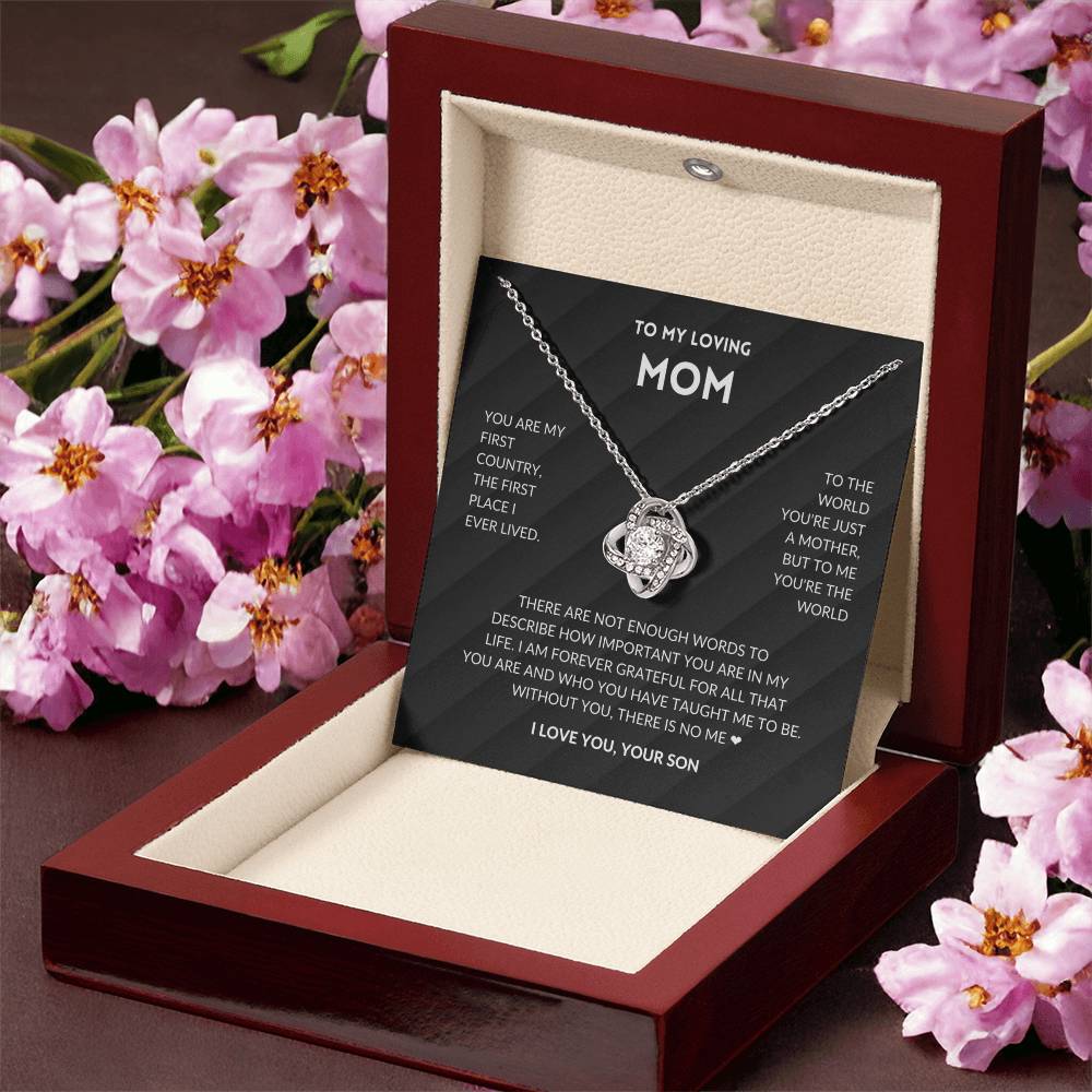 Without You There's No Me - Mother's Day Necklace Love Knot Necklace