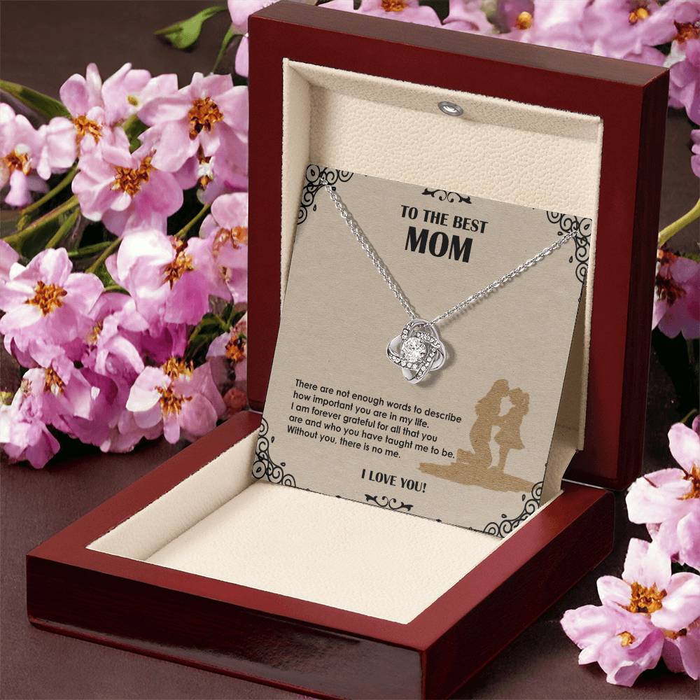 Mom Necklace Best Mom – To My Mom Best Necklace – Love Knots – Necklace With Gift Box Love Knot Necklace