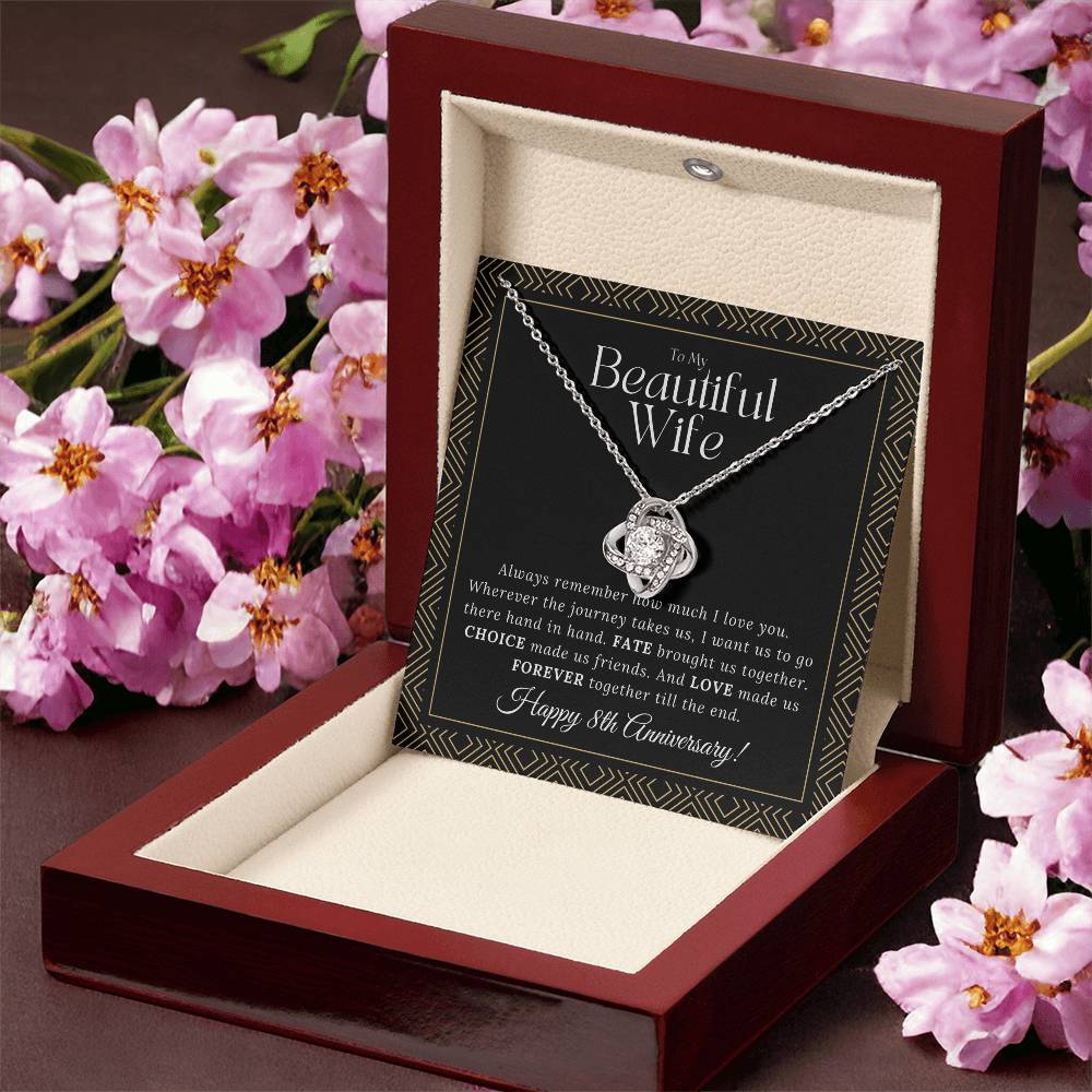 8 Year Anniversary Gift For Wife 8 Year Anniversary Gifts 8 Year Wedding Anniversary Gift Ideas 8Th Wedding Anniversary Gift F Love Knot Necklace