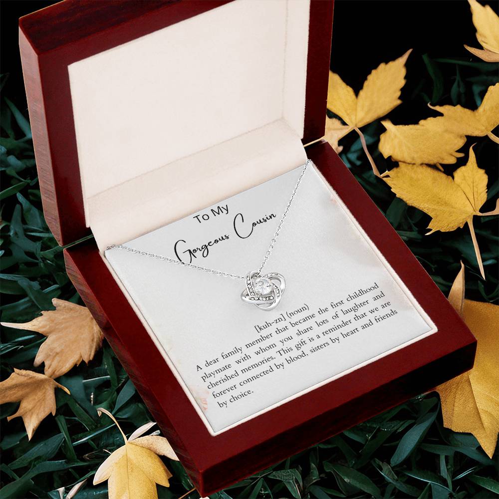 Cousin Gift Idea. Gift For My Cousin. For My Best Cousin. Jewelry For C Love Knot Necklace
