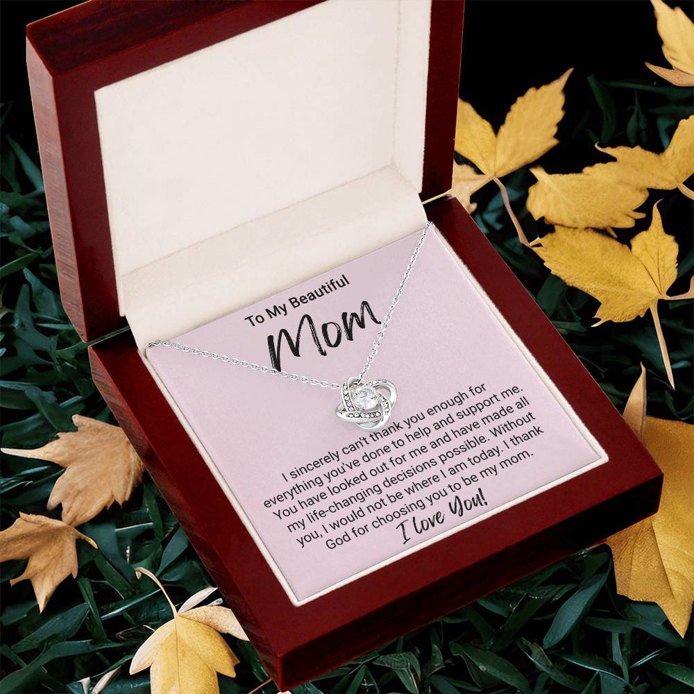 Gift For Mom - Love Knot Necklace 7 Love Knot Necklace